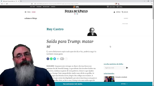 Jornalista da folha demonstra o quanto a esquerda se descolou da realidade