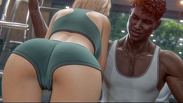 Risky GYM Sex: BBC Personal Trainer and Married Cheating Wife (New 3D Animation)
