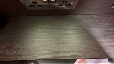Rubbing my cock on hotel furniture and flashing