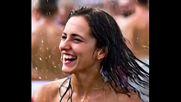 Huge tits teens dancing topless at the beach - 2 [AI generated]