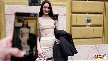 GERMAN SCOUT - Eye Rolling Orgasm for slim french Girl Candie Luciani at Casting Fuck