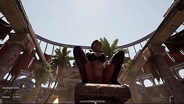 Slut Croft loves it when a two-meter dick penetrates her anus