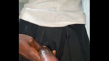 Thug teen jerking off his dick