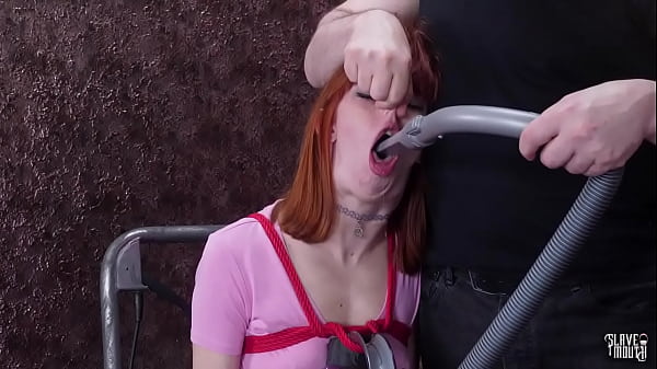 Rough face fucking and mouth vacuuming for skinny masochist