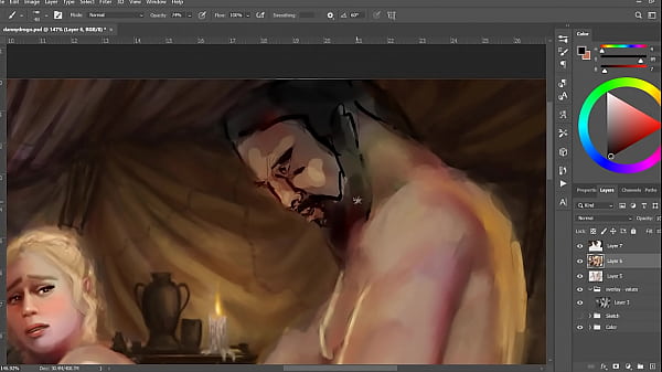 Digital Painting Dogo vs Danny