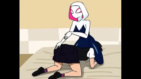 Spider Gwen y Penny Parker d&aacute_ndose unos manotazos en las nalgas