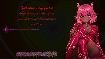 [F4M] Valentine'_s day special - Your demon mistress gives you a lesson in obedience and devotion, loving affection, praise, affirmations gentle femdom