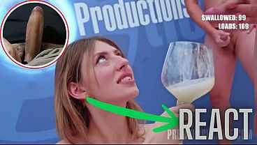 React: 213 loads for a Slavic School teacher that gulps it all in a big mouthful and gokkun bukkake