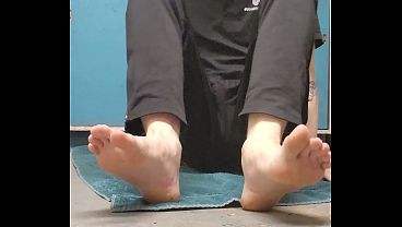 Jarret Masturbating in the laundry room.