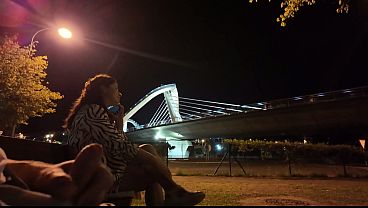 An exhibitionist came to a whore at the spot. She doesn'_t know what to do with him.