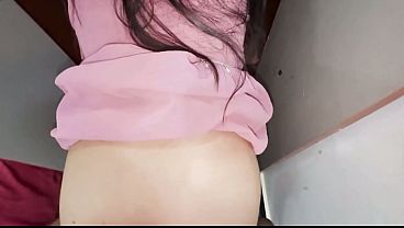 Girlfriend was hiding in the cupboard, so boyfriend came out of the cupboard and fucked her.