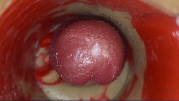 Deep thrusts trigger feverish cum inside without sperm'_s trace