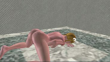 Very Beautiful 18yo Girl Rubs Pussy Doggy &amp_ Masturbates with Carrot 3D Cartoon Hentai