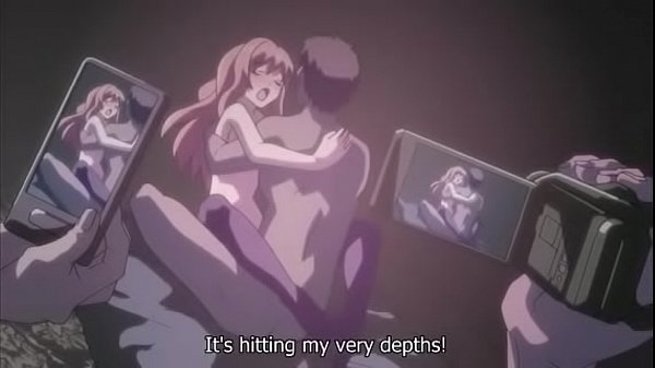 Cute hentai girl in a gangbang