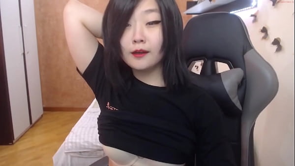 Asian emo teen strips to reveal sexy natural body