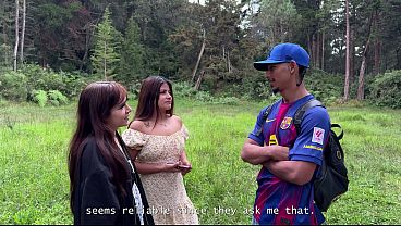 19- and 20-year-old girls pay a guide for a tour in the woods and lose control