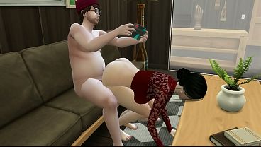 Milf tries to fuck the chubby nerd (and succeeds)