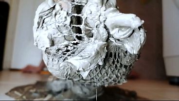 Clay Squeezing with Fishnet Soles &ndash_ Relaxing &amp_ Dirty Play