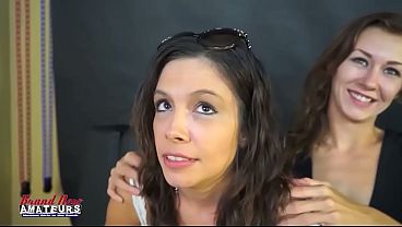 Jamie Litton And Meredith Petite Brunette Duo Messy Throat Passion Swallow!