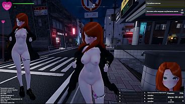 This virgin loves to undress in public and she got caught. 3D Hentai Game