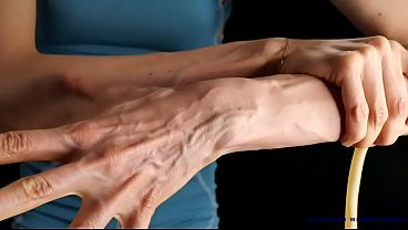 Hand veins fetish