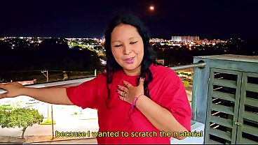 Sex Story 001: Sex with my stepson'_s teacher on the balcony of the family apartment - DeisyYeraldine (English subtitled)