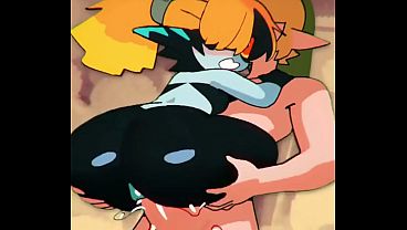 Midna abre su culo y se deja follar sin piedad