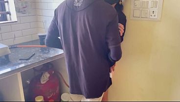 Indian bhabhi got fucked by husband in the kitchen homemade sex video