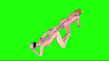 Beautiful Shemale &amp_ Gorgeous Woman Double Dildo Anal Fuck 3D Cartoon Hentai