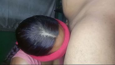 Deep throat of a mature, curvy brunette MILF