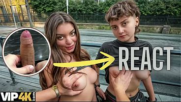 React: VIP4K. Two pretty Lesbians don'_t mind to having a Threesome with a stranger from the train