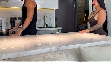 Milf rides the big dick of her trainer with her perfect pussy, Big tits bouncing on a big dick