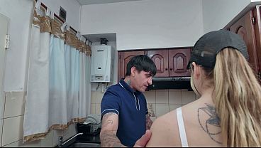 Food delivery ends in a wild anal session while my friend is away