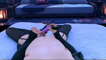Keira in Black Lingerie Trans Girl Masturbation POV (Short Version)